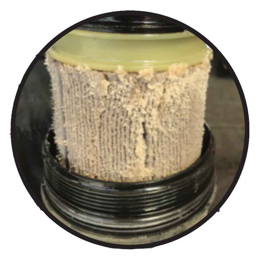 The effect of AdBlue on a  fuel filter